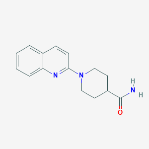 molecular formula C15H17N3O B7499203 1-Quinolin-2-ylpiperidine-4-carboxamide 