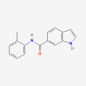 molecular formula C16H14N2O B7499211 N-(2-methylphenyl)-1H-indole-6-carboxamide 