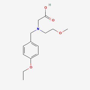 molecular formula C14H21NO4 B7499218 2-[(4-Ethoxyphenyl)methyl-(2-methoxyethyl)amino]acetic acid 