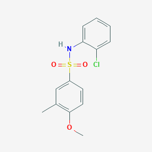 molecular formula C14H14ClNO3S B7499224 N-(2-chlorophenyl)-4-methoxy-3-methylbenzenesulfonamide 