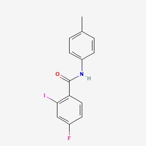 molecular formula C14H11FINO B7499231 4-fluoro-2-iodo-N-(4-methylphenyl)benzamide 