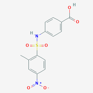 molecular formula C14H12N2O6S B7499234 4-[(2-Methyl-4-nitrophenyl)sulfonylamino]benzoic acid 