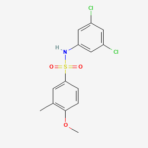 molecular formula C14H13Cl2NO3S B7499242 N-(3,5-dichlorophenyl)-4-methoxy-3-methylbenzenesulfonamide 