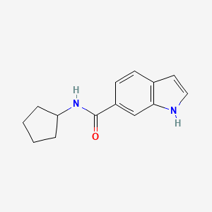 molecular formula C14H16N2O B7499263 N-cyclopentyl-1H-indole-6-carboxamide 
