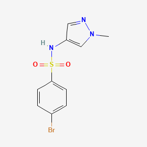 molecular formula C10H10BrN3O2S B7499276 4-Bromo-N-(1-methyl-1H-pyrazol-4-yl)-benzenesulfonamide 