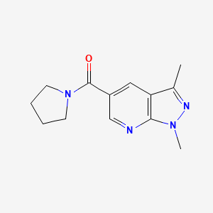 molecular formula C13H16N4O B7499304 (1,3-Dimethylpyrazolo[3,4-b]pyridin-5-yl)-pyrrolidin-1-ylmethanone 