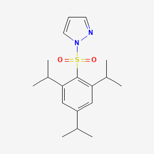 molecular formula C18H26N2O2S B7499308 1-[2,4,6-Tri(propan-2-yl)phenyl]sulfonylpyrazole 