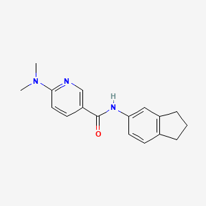 molecular formula C17H19N3O B7499335 N-(2,3-dihydro-1H-inden-5-yl)-6-(dimethylamino)pyridine-3-carboxamide 
