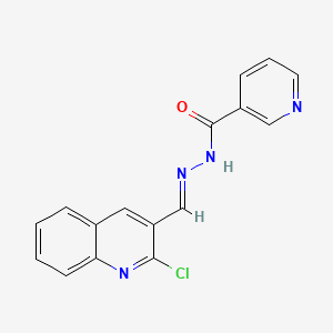 molecular formula C16H11ClN4O B7499348 N'-[(E)-(2-chloroquinolin-3-yl)methylidene]pyridine-3-carbohydrazide 
