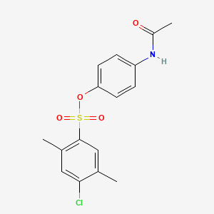 molecular formula C16H16ClNO4S B7499356 4-(Acetylamino)phenyl 4-chloro-2,5-dimethylbenzenesulfonate 