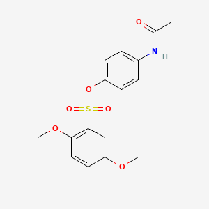 molecular formula C17H19NO6S B7499365 4-(Acetylamino)phenyl 2,5-dimethoxy-4-methylbenzenesulfonate 