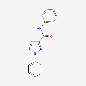 molecular formula C17H15N3O B7499418 N-methyl-N,1-diphenylpyrazole-3-carboxamide 