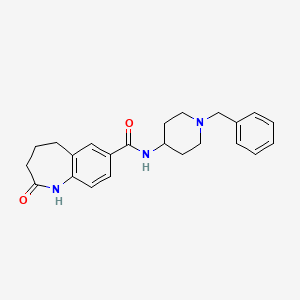 molecular formula C23H27N3O2 B7499484 N-(1-benzylpiperidin-4-yl)-2-oxo-1,3,4,5-tetrahydro-1-benzazepine-7-carboxamide 