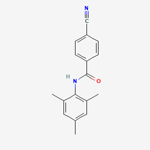 molecular formula C17H16N2O B7499501 4-cyano-N-(2,4,6-trimethylphenyl)benzamide 