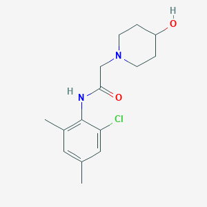 N-(2-chloro-4,6-dimethylphenyl)-2-(4-hydroxypiperidin-1-yl)acetamide