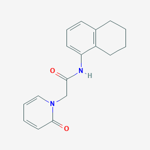 molecular formula C17H18N2O2 B7499519 2-(2-oxopyridin-1-yl)-N-(5,6,7,8-tetrahydronaphthalen-1-yl)acetamide 