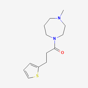 molecular formula C13H20N2OS B7499529 1-(4-Methyl-1,4-diazepan-1-yl)-3-thiophen-2-ylpropan-1-one 