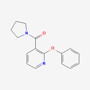 molecular formula C16H16N2O2 B7499565 (2-Phenoxypyridin-3-yl)-pyrrolidin-1-ylmethanone 