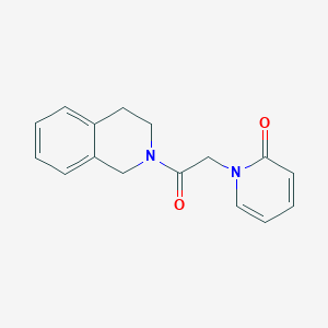 molecular formula C16H16N2O2 B7499567 1-[2-(3,4-dihydro-1H-isoquinolin-2-yl)-2-oxoethyl]pyridin-2-one 