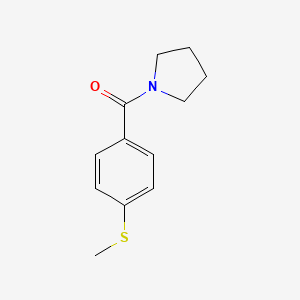 molecular formula C12H15NOS B7499578 (4-Methylsulfanylphenyl)-pyrrolidin-1-ylmethanone 