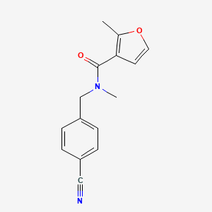 molecular formula C15H14N2O2 B7499586 N-[(4-cyanophenyl)methyl]-N,2-dimethylfuran-3-carboxamide 
