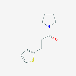 molecular formula C11H15NOS B7499594 1-Pyrrolidin-1-yl-3-thiophen-2-ylpropan-1-one 