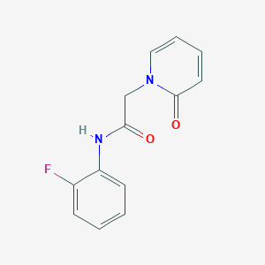molecular formula C13H11FN2O2 B7499647 N-(2-fluorophenyl)-2-(2-oxopyridin-1-yl)acetamide 