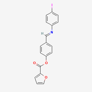 molecular formula C18H12INO3 B7499660 [4-[(4-Iodophenyl)iminomethyl]phenyl] furan-2-carboxylate 