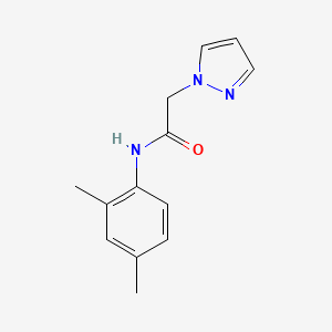 molecular formula C13H15N3O B7499666 N-(2,4-dimethylphenyl)-2-pyrazol-1-ylacetamide 