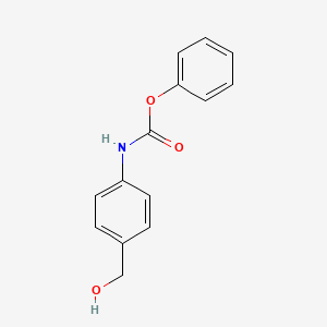 molecular formula C14H13NO3 B7499676 Phenyl N-[4-(hydroxymethyl)phenyl]carbamate 