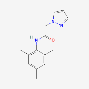 molecular formula C14H17N3O B7499704 2-pyrazol-1-yl-N-(2,4,6-trimethylphenyl)acetamide 