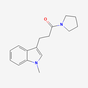 molecular formula C16H20N2O B7499708 3-(1-Methylindol-3-yl)-1-pyrrolidin-1-ylpropan-1-one 