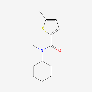 molecular formula C13H19NOS B7499721 N-cyclohexyl-N,5-dimethylthiophene-2-carboxamide 