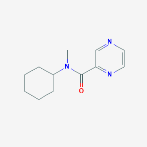 molecular formula C12H17N3O B7499744 N-cyclohexyl-N-methylpyrazine-2-carboxamide 
