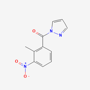 molecular formula C11H9N3O3 B7499748 (2-Methyl-3-nitrophenyl)-pyrazol-1-ylmethanone 