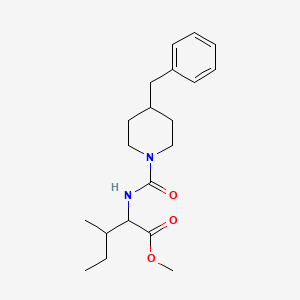 molecular formula C20H30N2O3 B7499758 Methyl 2-[(4-benzylpiperidine-1-carbonyl)amino]-3-methylpentanoate 