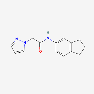 N-(2,3-dihydro-1H-inden-5-yl)-2-pyrazol-1-ylacetamide