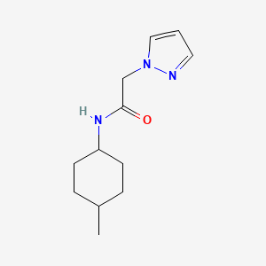 molecular formula C12H19N3O B7499773 N-(4-methylcyclohexyl)-2-pyrazol-1-ylacetamide 