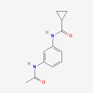 molecular formula C12H14N2O2 B7499792 N-(3-acetamidophenyl)cyclopropanecarboxamide 