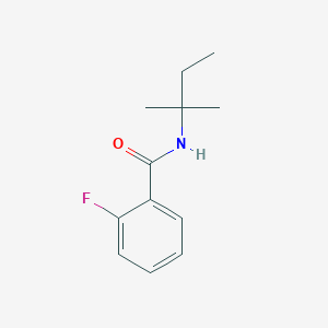 molecular formula C12H16FNO B7499800 2-fluoro-N-(2-methylbutan-2-yl)benzamide 