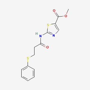 molecular formula C14H14N2O3S2 B7499804 Methyl 2-(3-phenylsulfanylpropanoylamino)-1,3-thiazole-5-carboxylate 