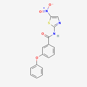molecular formula C16H11N3O4S B7499828 N-(5-nitro-1,3-thiazol-2-yl)-3-phenoxybenzamide 