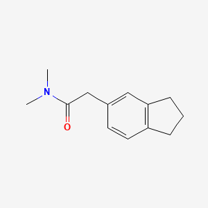 molecular formula C13H17NO B7499861 2-(2,3-dihydro-1H-inden-5-yl)-N,N-dimethylacetamide 