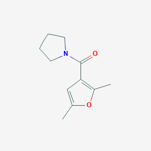 molecular formula C11H15NO2 B7499874 (2,5-Dimethylfuran-3-yl)-pyrrolidin-1-ylmethanone 