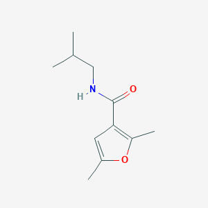 molecular formula C11H17NO2 B7499878 2,5-dimethyl-N-(2-methylpropyl)furan-3-carboxamide 