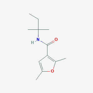 molecular formula C12H19NO2 B7499901 2,5-dimethyl-N-(2-methylbutan-2-yl)furan-3-carboxamide 