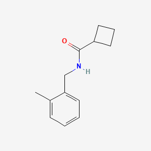 molecular formula C13H17NO B7499917 N-[(2-methylphenyl)methyl]cyclobutanecarboxamide 