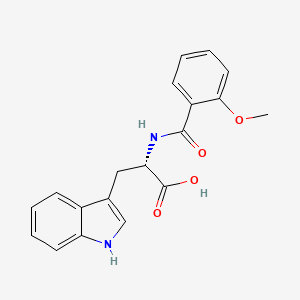 molecular formula C19H18N2O4 B7499934 (S)-3-(1H-Indol-3-yl)-2-(2-methoxy-benzoylamino)-propionic acid 