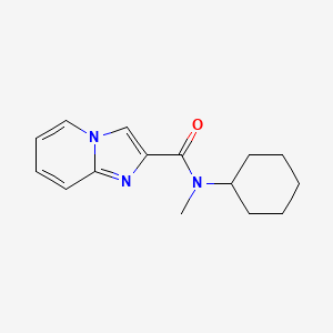 molecular formula C15H19N3O B7499941 N-cyclohexyl-N-methylimidazo[1,2-a]pyridine-2-carboxamide 