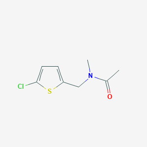 molecular formula C8H10ClNOS B7499947 N-[(5-chlorothiophen-2-yl)methyl]-N-methylacetamide 